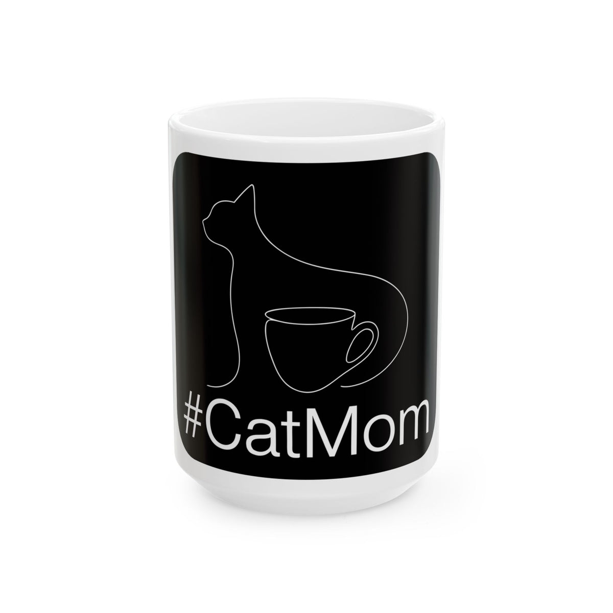 Cat Lover Coffee Mug - Minimalist Line Art