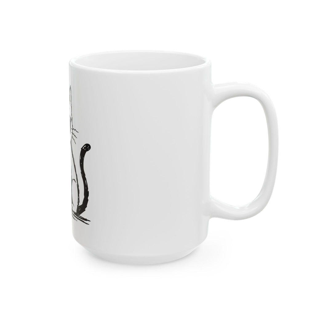 Cool Cat Attitude Mug – Funny Cats Minimalist Design