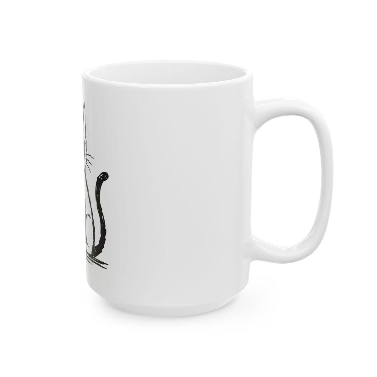 Cool Cat Attitude Mug – Funny Cats Minimalist Design