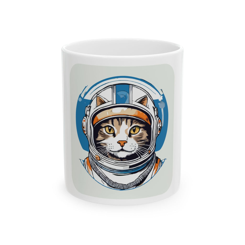 Retro Astronaut Cat Mug Funny Space Cat Gift