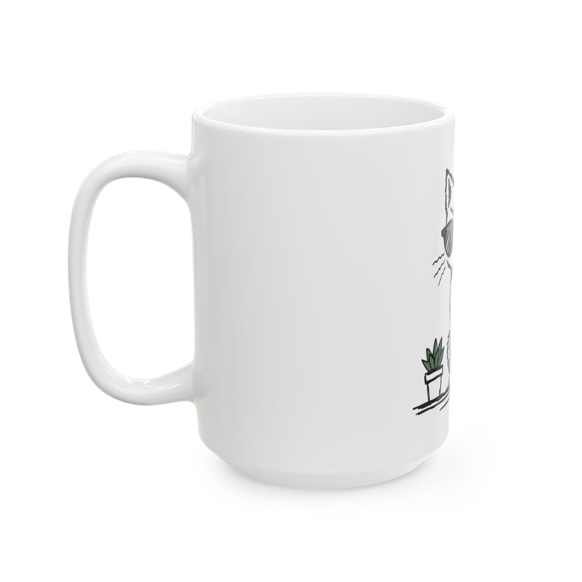 Cool Cat Attitude Mug – Funny Cats Minimalist Design