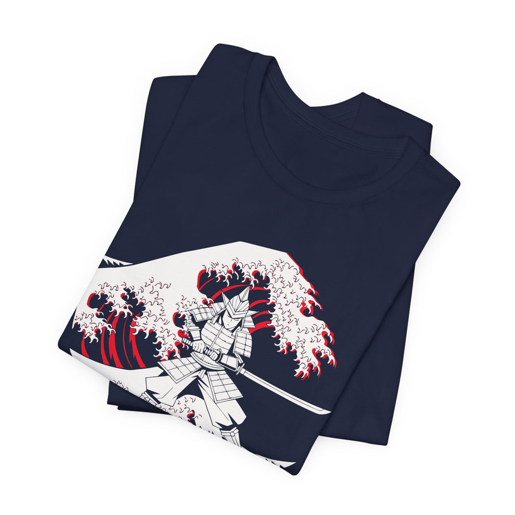 Samurai Wave Anime Tee | Hokusai Parody