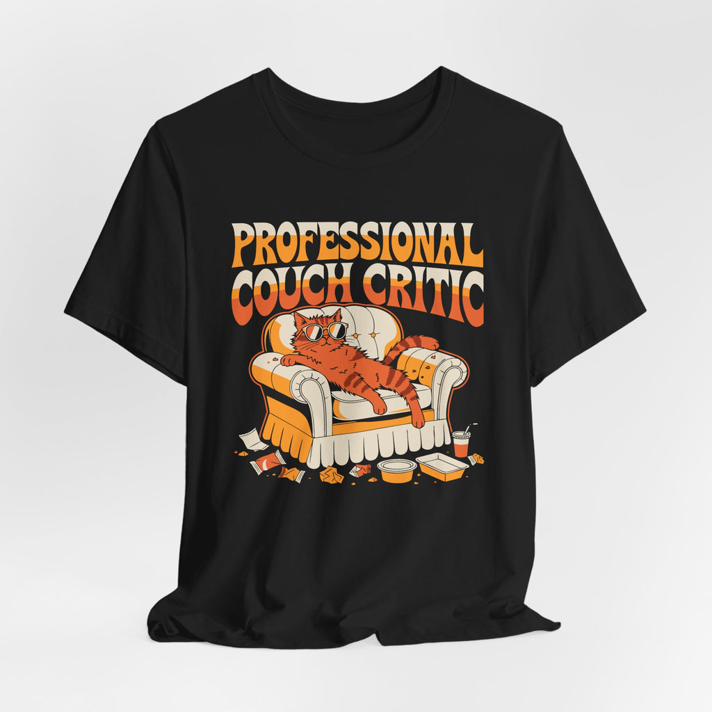 Lazy Cat on Armchair Tee - Funny Retro Pet Attitude Gift