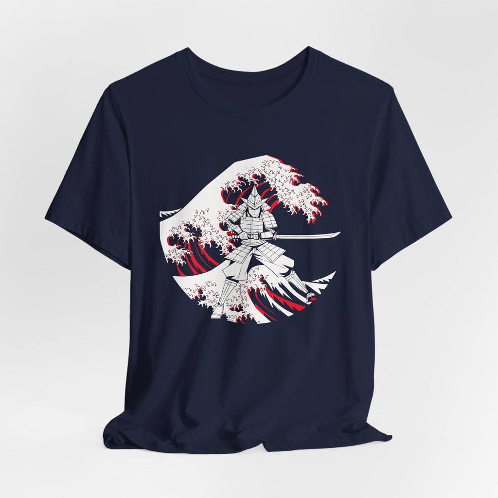 Samurai Wave Anime Tee | Hokusai Parody