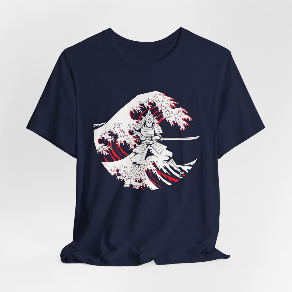 Samurai Wave Anime Tee | Hokusai Parody
