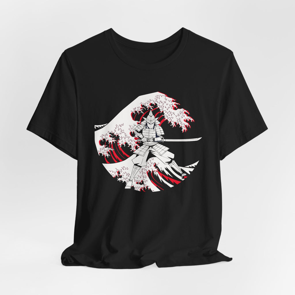 Samurai Wave Anime Tee | Hokusai Parody