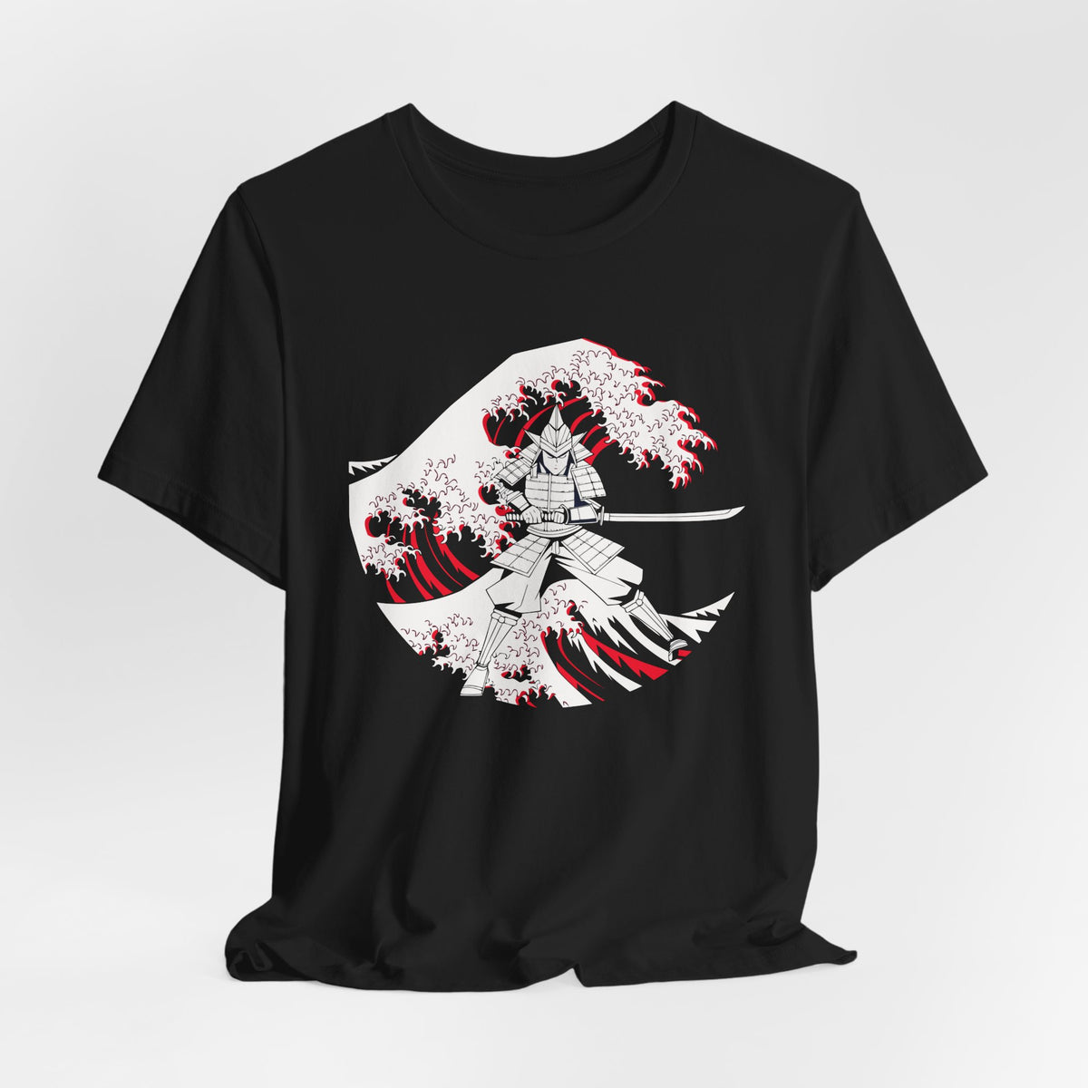 Samurai Wave Anime Tee | Hokusai Parody