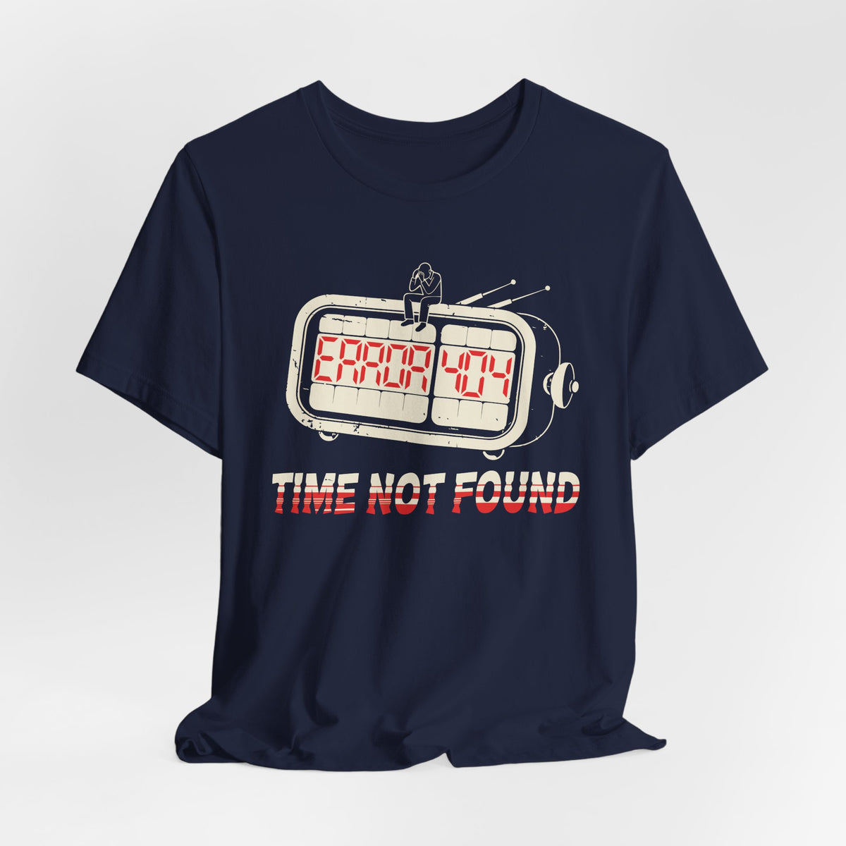 Time Not Found Error 404 Dark Office Tee