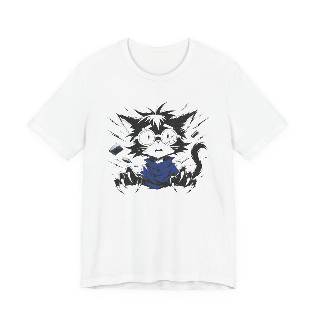 Overstimulated Nerd Cat Tee – Funny Cats and Animals