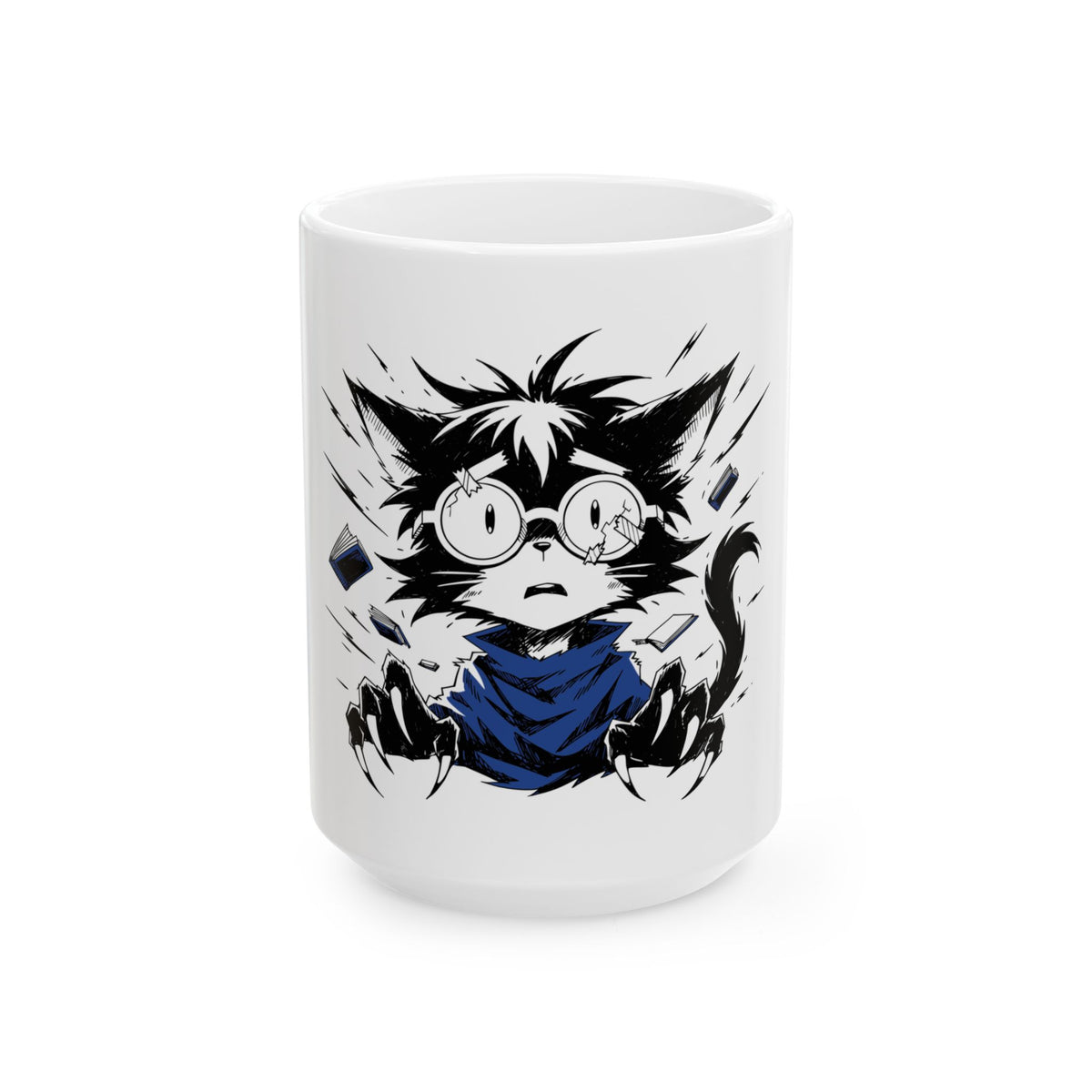 Overstimulated Nerd Cat Mug – Funny Cats and Animals