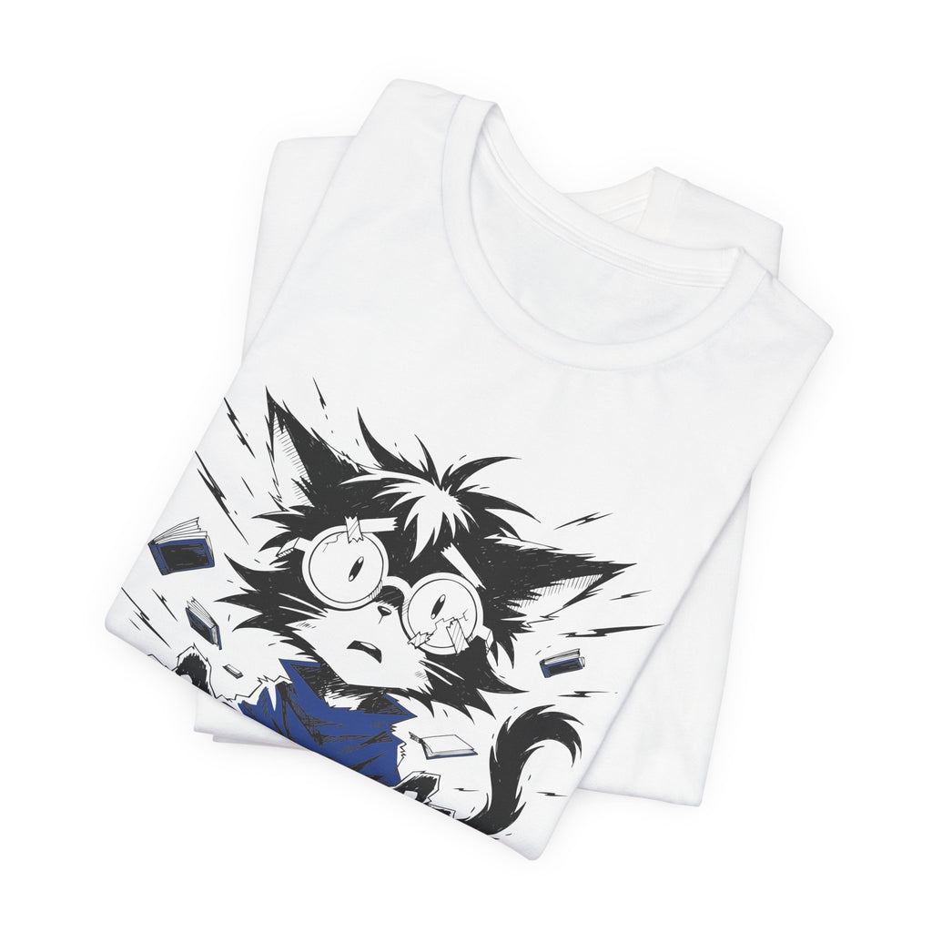 Overstimulated Nerd Cat Tee – Funny Cats and Animals
