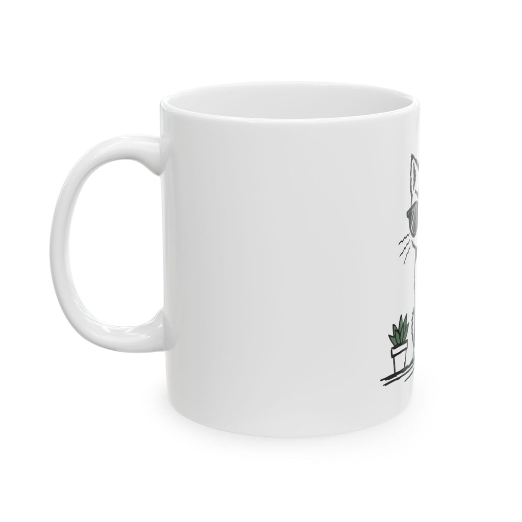 Cool Cat Attitude Mug – Funny Cats Minimalist Design