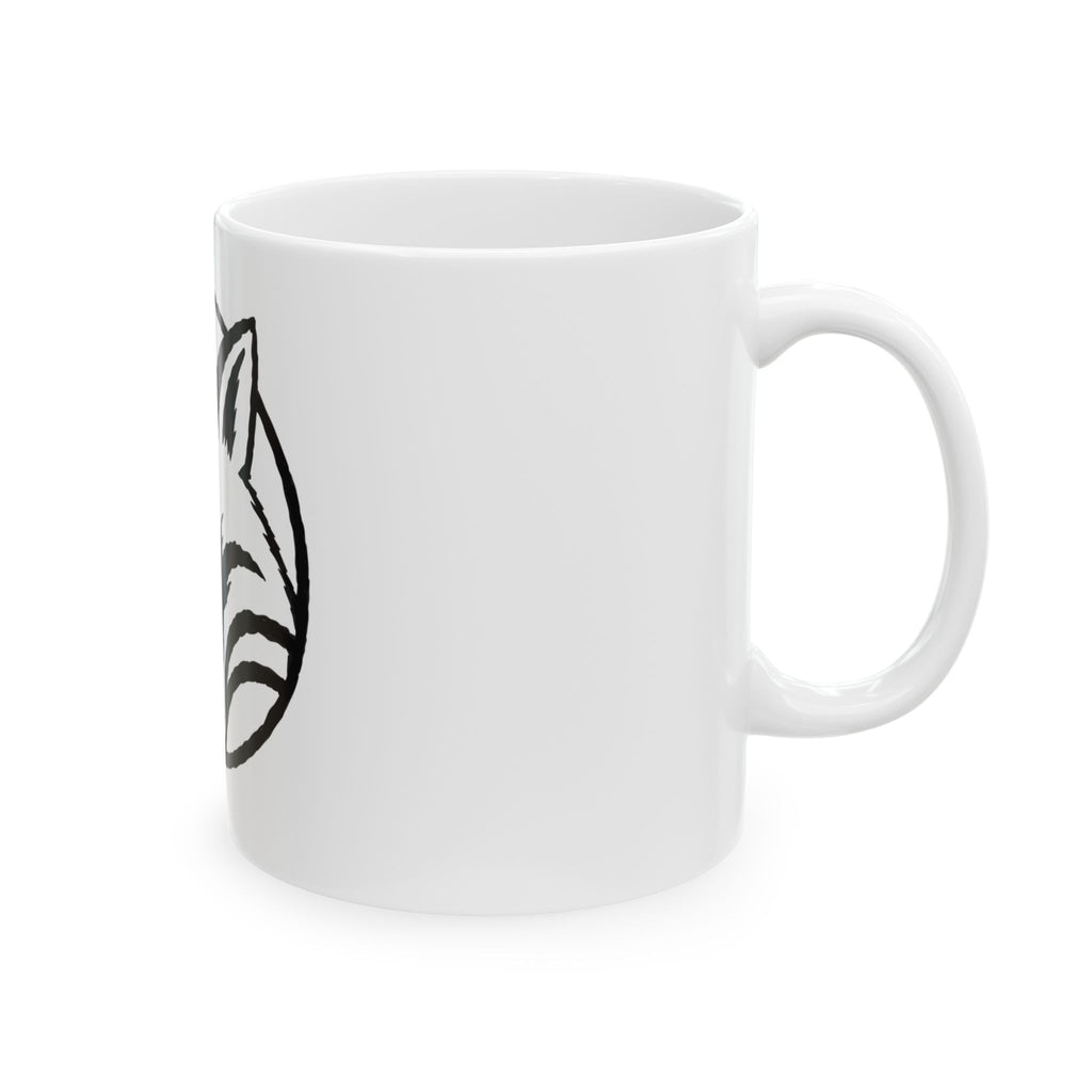 Fox Head Circle Mug - minimalist wildlife