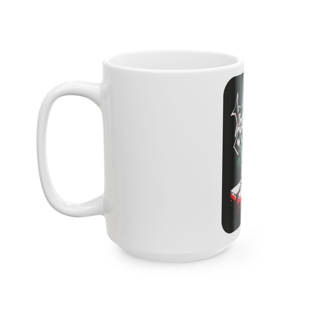 Ceramic Mug — “Bamboo That Grew From Concrete” Graphic Coffee Cup