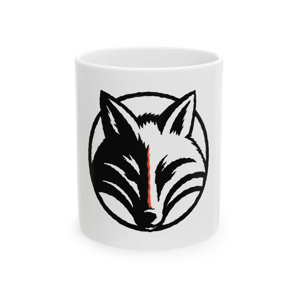 Fox Head Circle Mug - minimalist wildlife