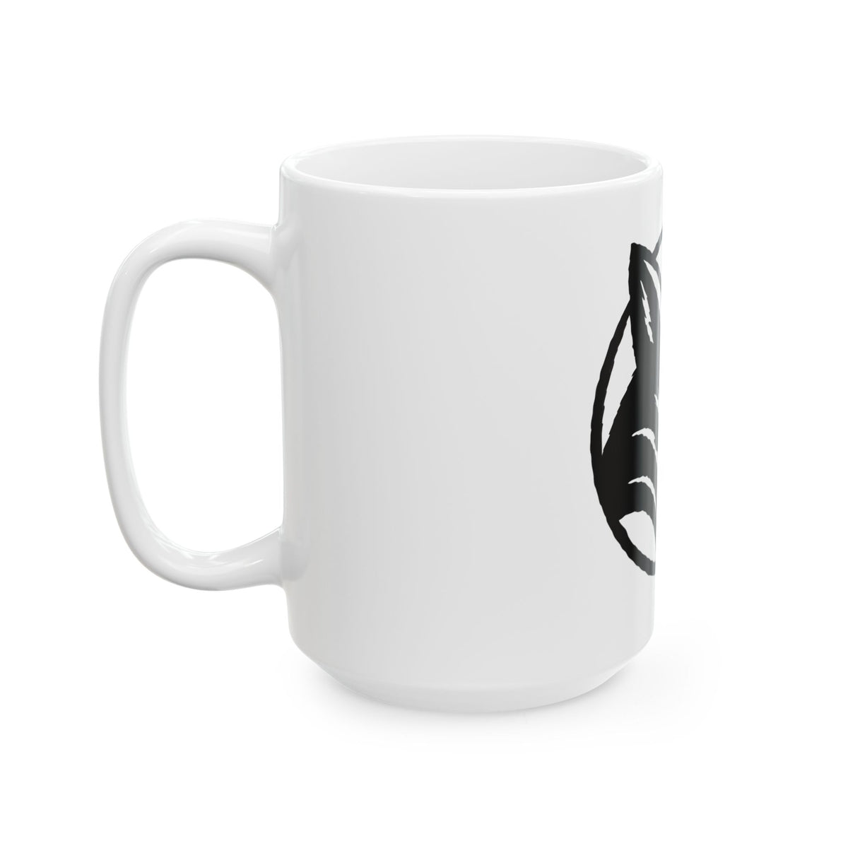 Fox Head Circle Mug - minimalist wildlife