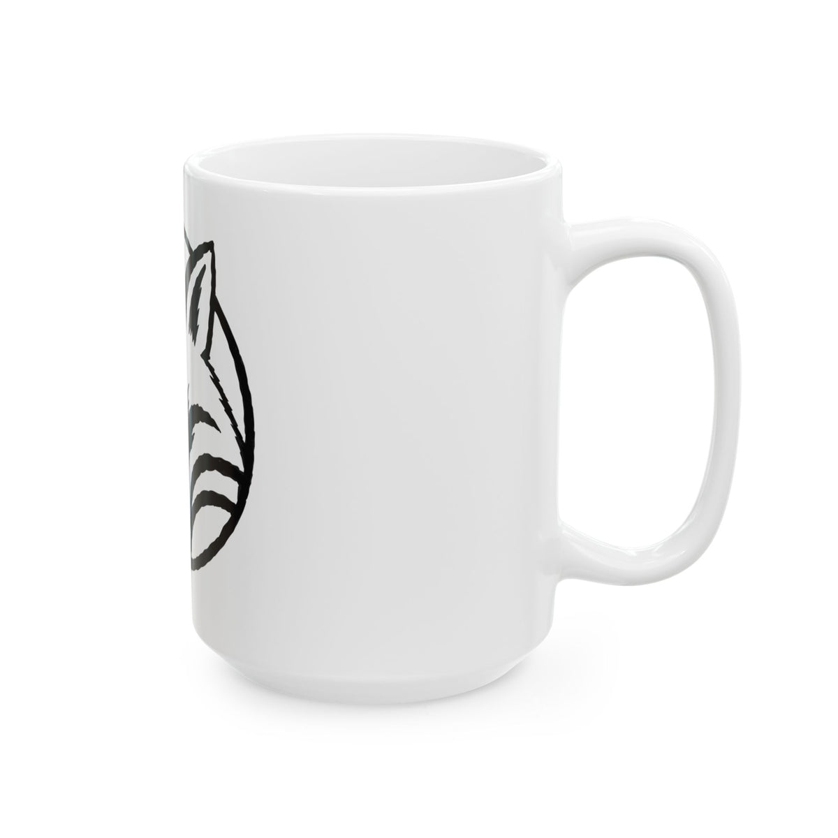 Fox Head Circle Mug - minimalist wildlife