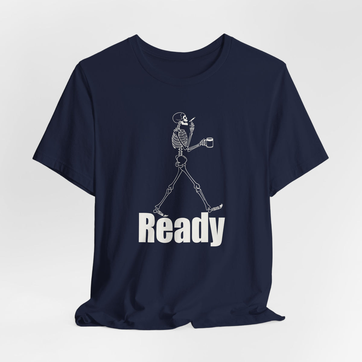 Skeleton Coffee Smoker Tee - Dark Humor