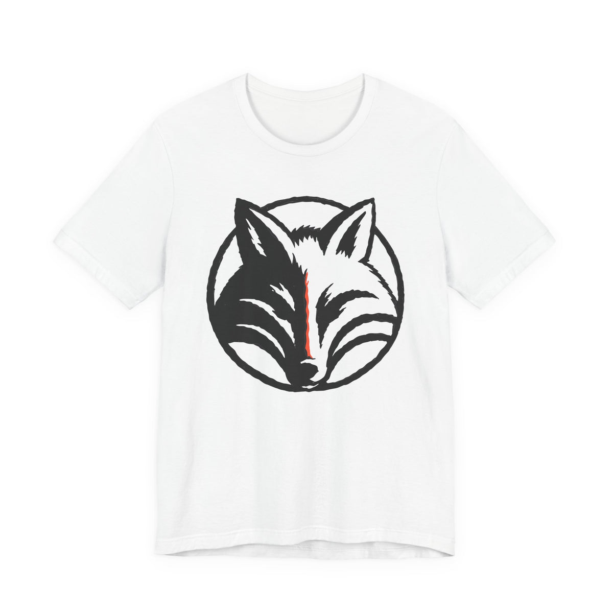 Fox Head Circle Tee - minimalist wildlife