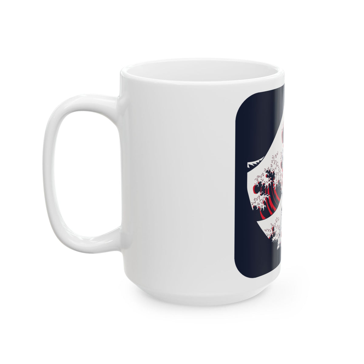 Samurai Wave Anime Mug | Hokusai Parody