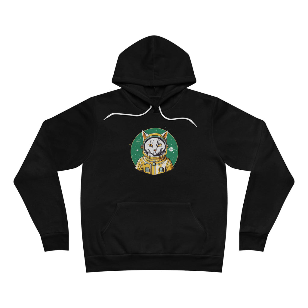 Space Cat Scientist Retro Emblem Hoodie - Funny Cats And Animals