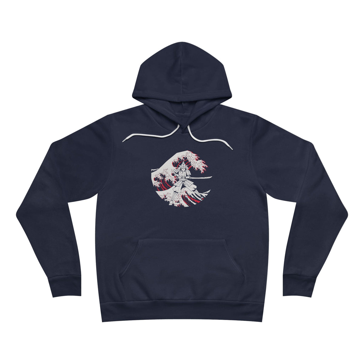 Samurai Wave Anime Hoodie | Hokusai Parody
