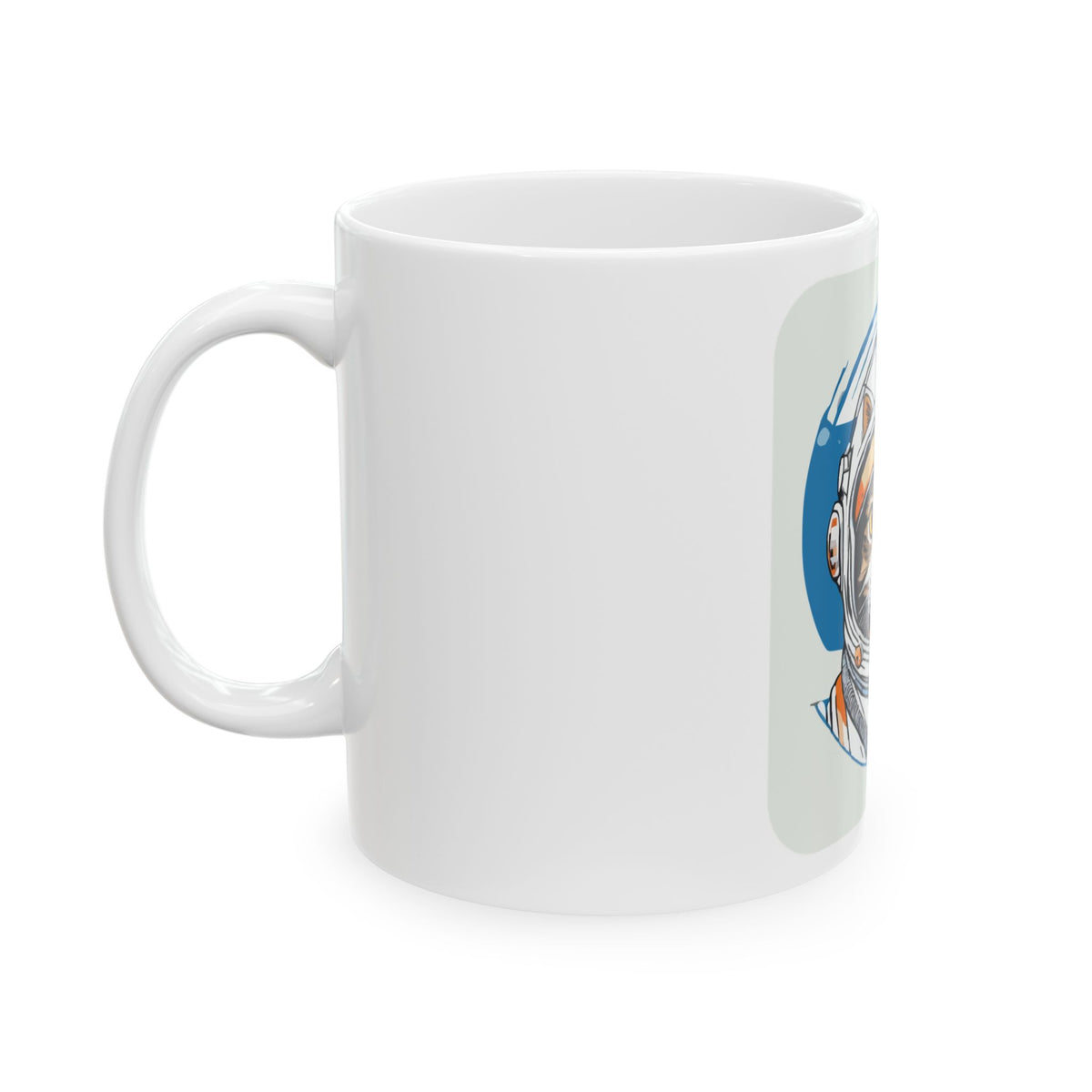 Retro Astronaut Cat Mug Funny Space Cat Gift