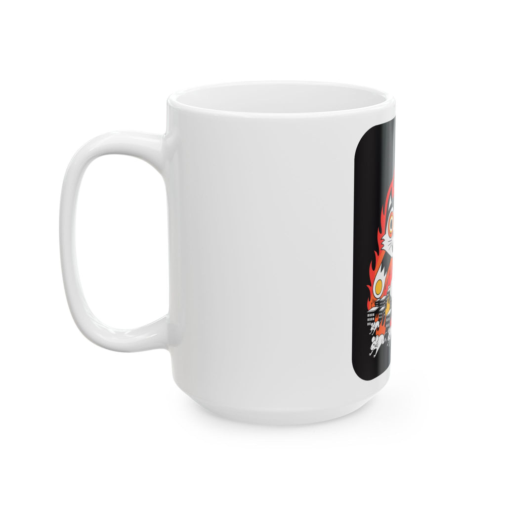 Dark Humor Monster Kitty City Chaos Mug