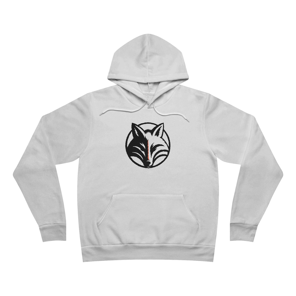 Fox Head Circle Hoodie - minimalist wildlife