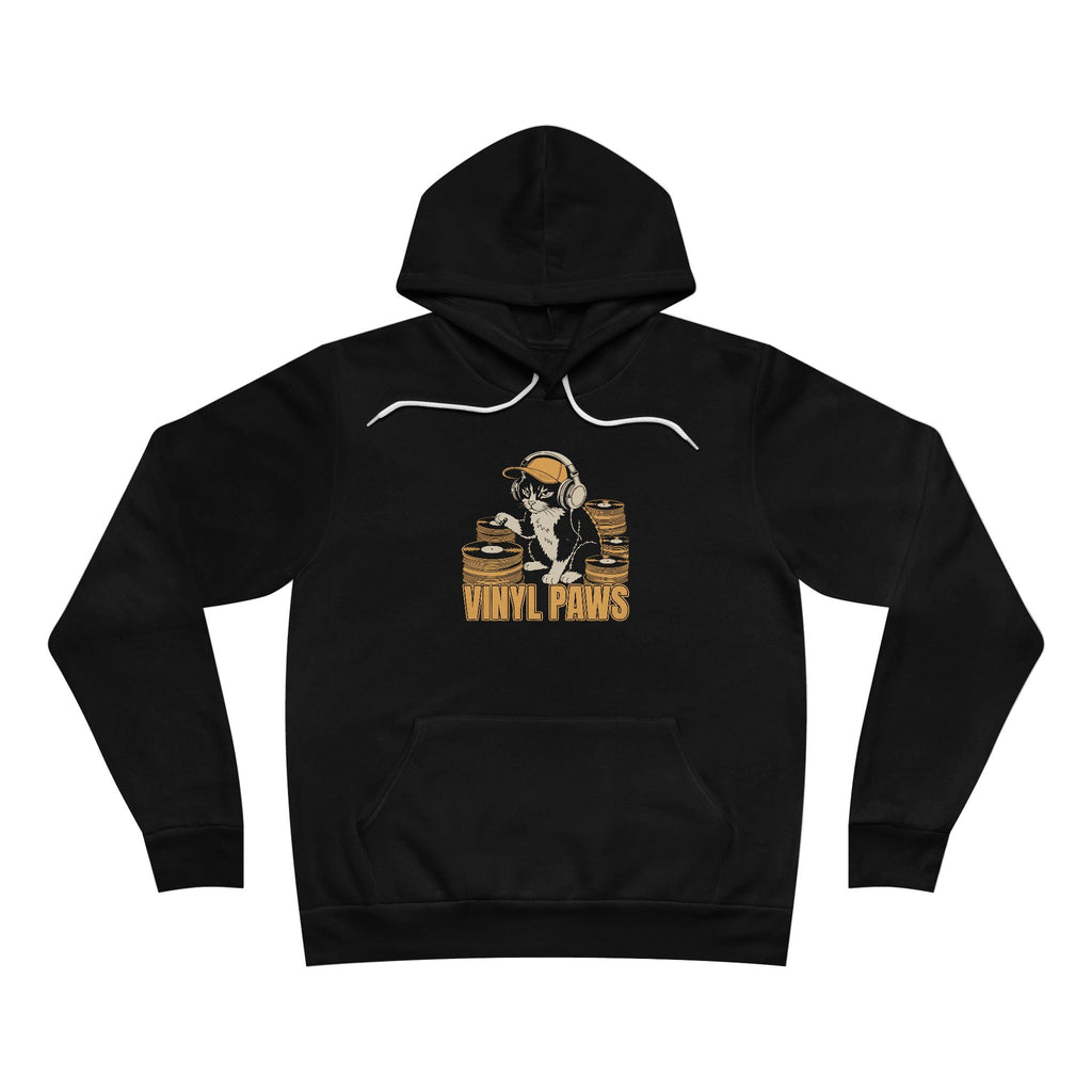 Vinyl Paws Cat Hoodie – Funny Cats Retro Music Humor
