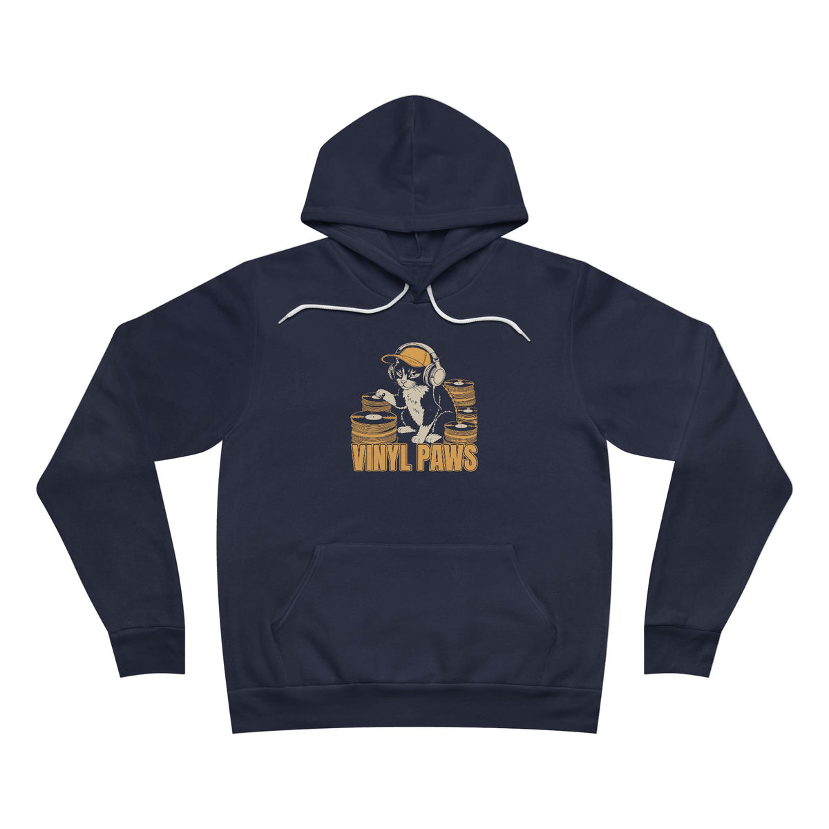 Vinyl Paws Cat Hoodie – Funny Cats Retro Music Humor