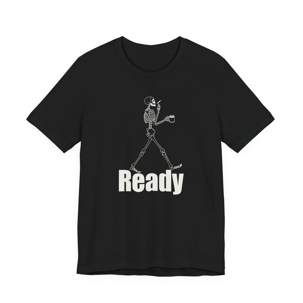 Skeleton Coffee Smoker Tee - Dark Humor