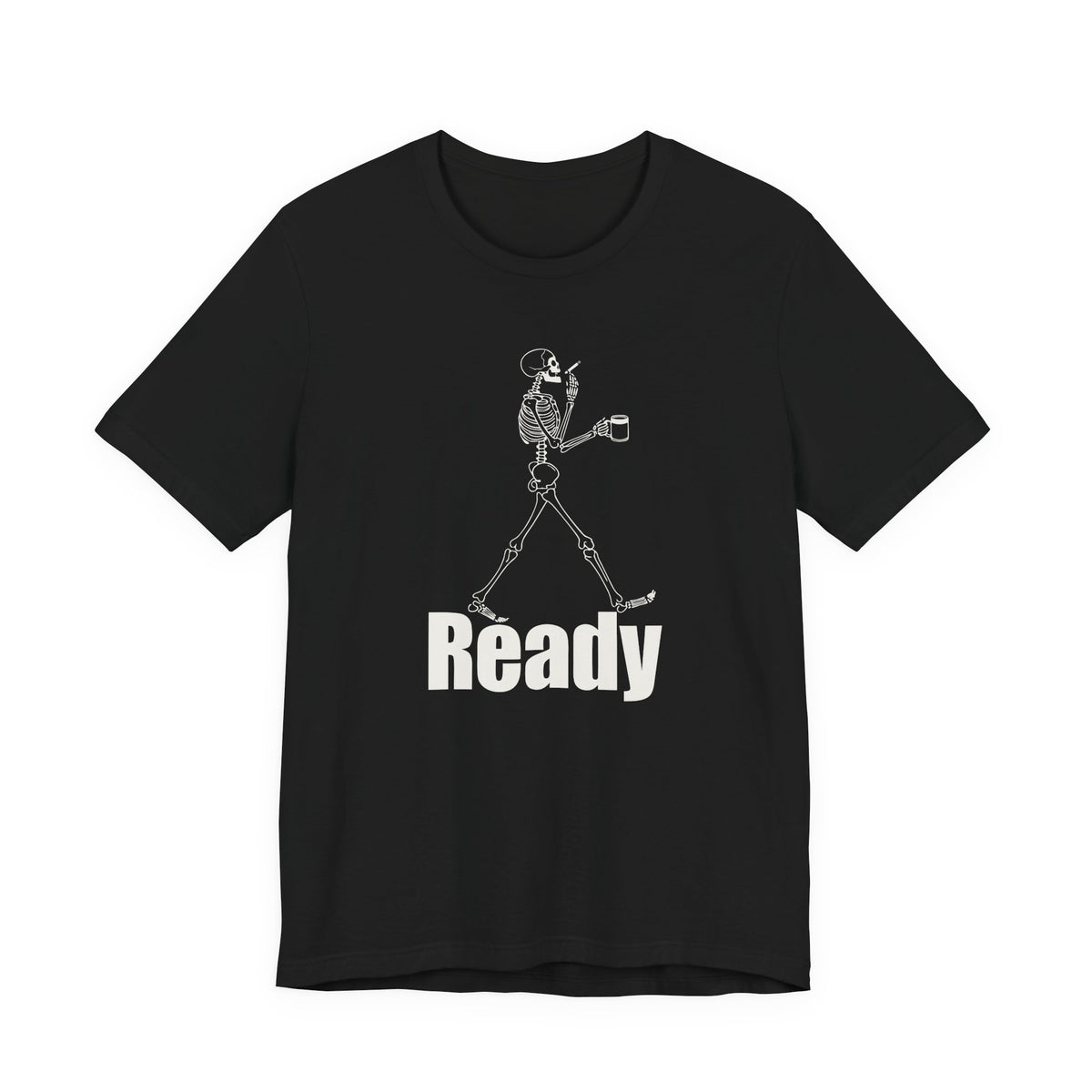 Skeleton Coffee Smoker Tee - Dark Humor