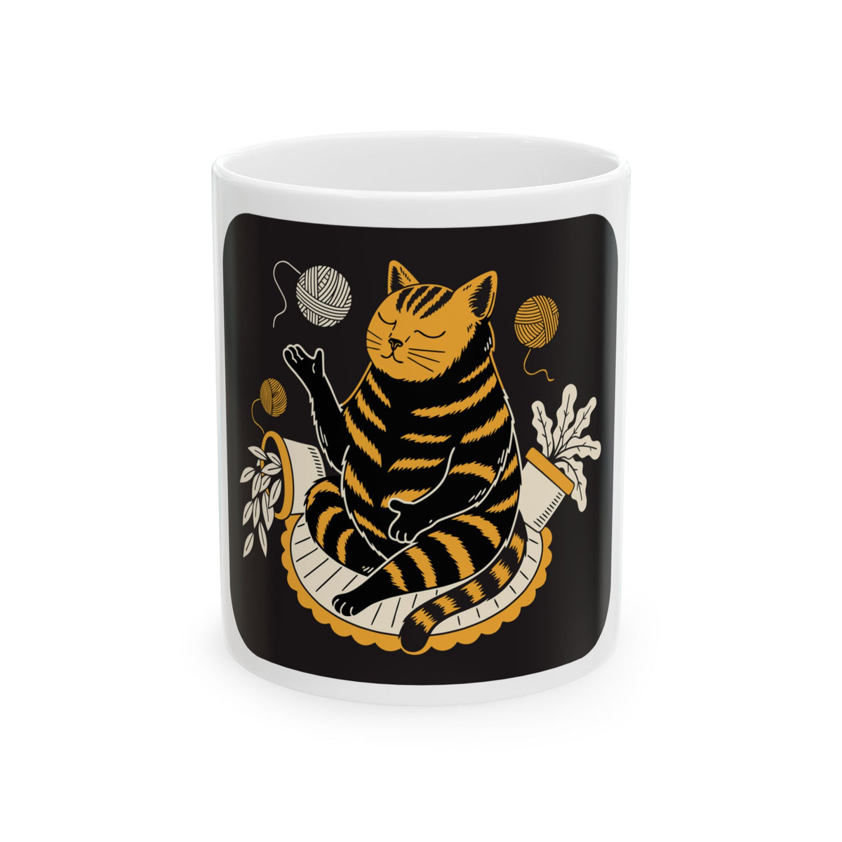 Zen Cat Meditation Mug – Funny Cats Mindfulness Humor