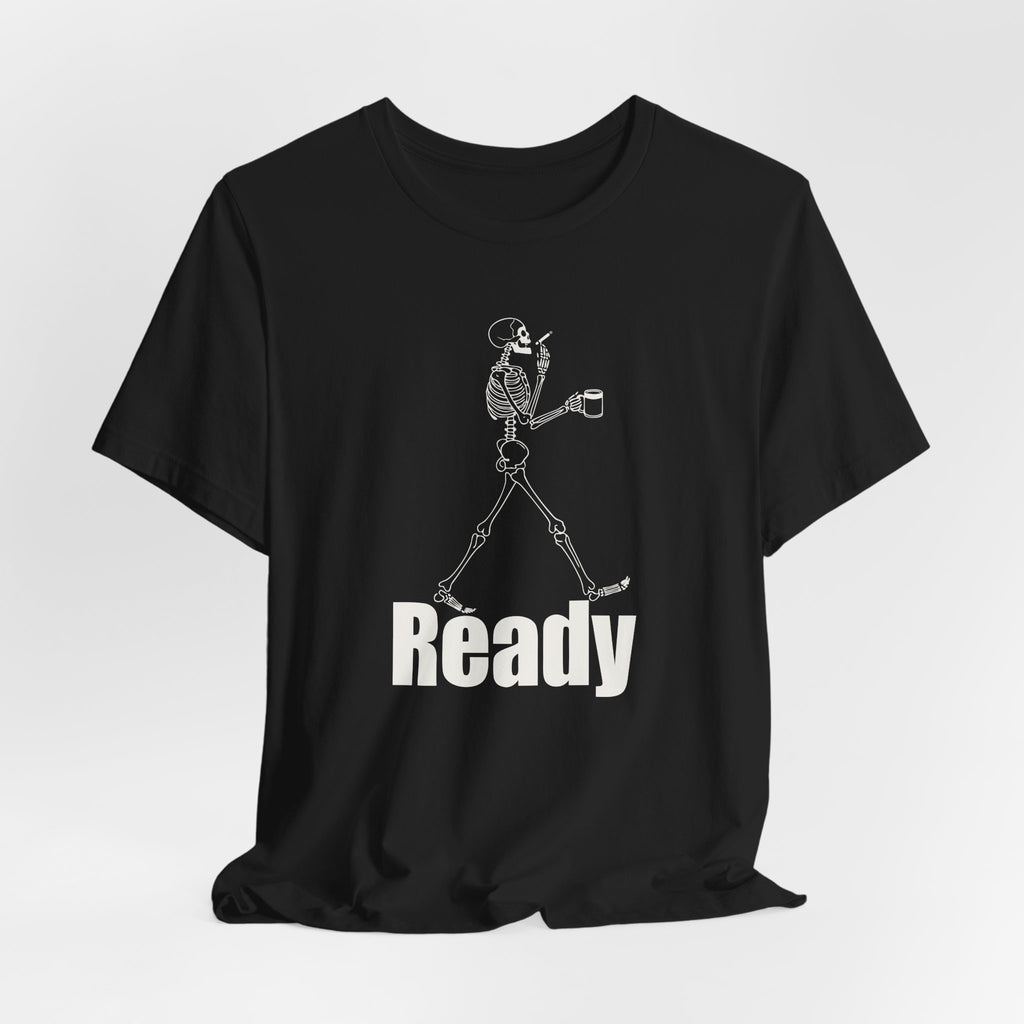 Skeleton Coffee Smoker Tee - Dark Humor