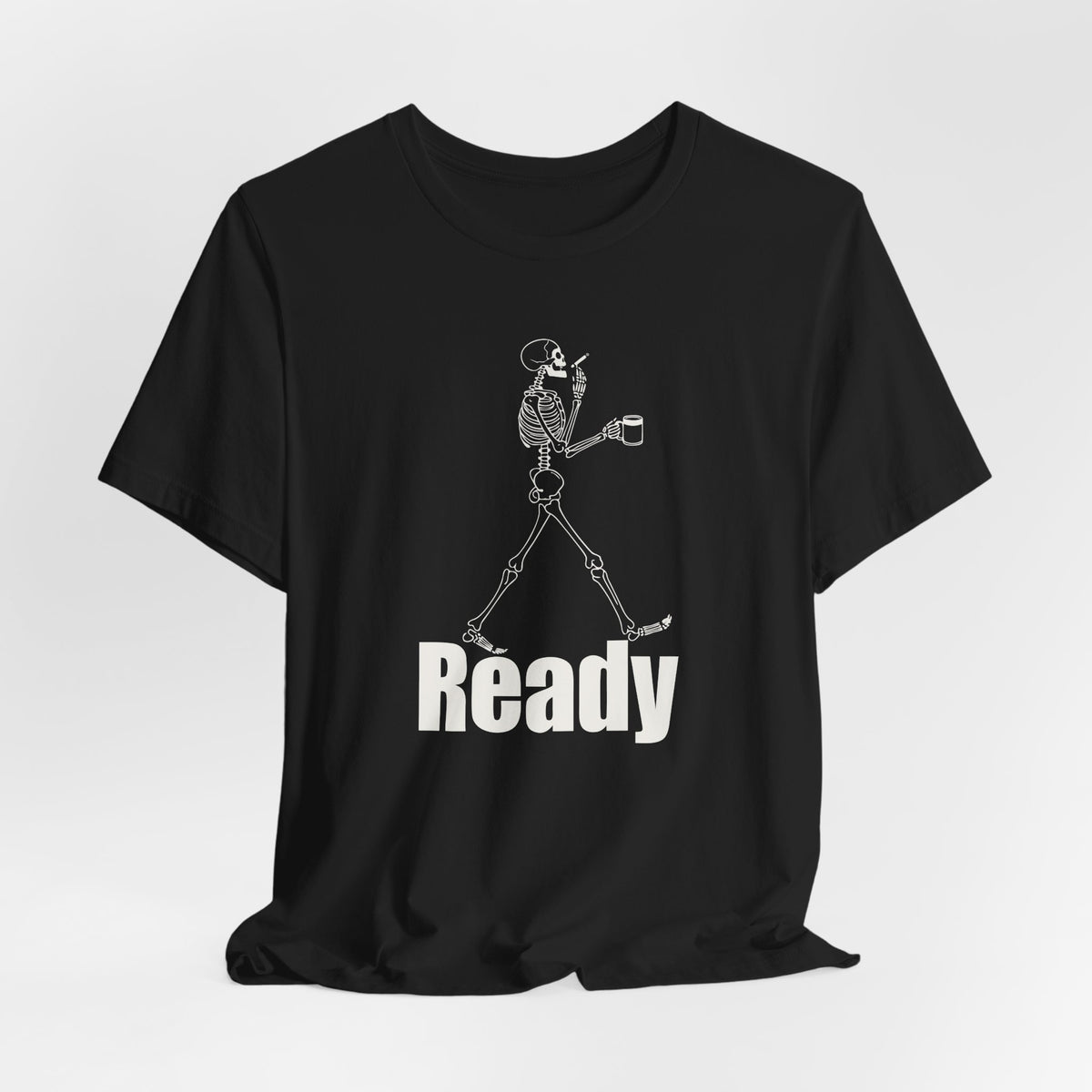 Skeleton Coffee Smoker Tee - Dark Humor
