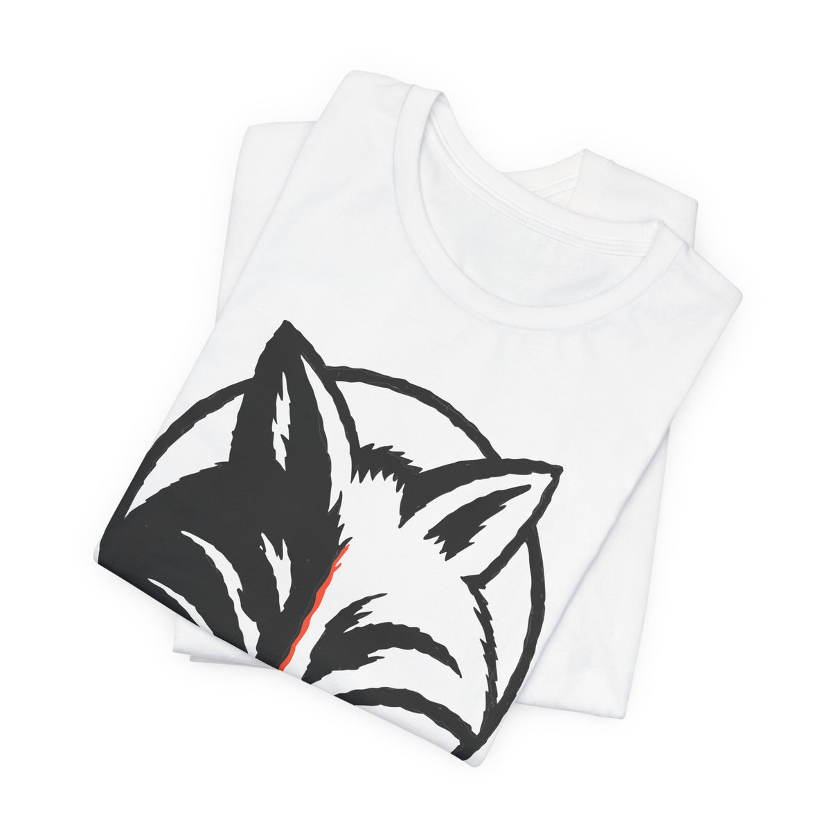 Fox Head Circle Tee - minimalist wildlife