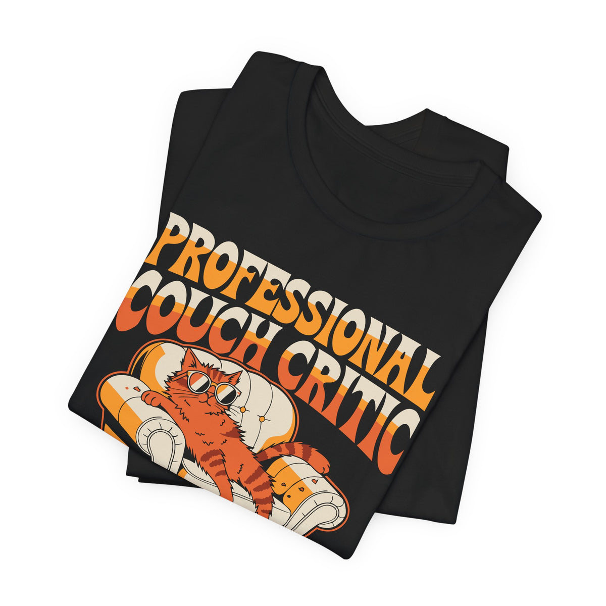 Lazy Cat on Armchair Tee - Funny Retro Pet Attitude Gift