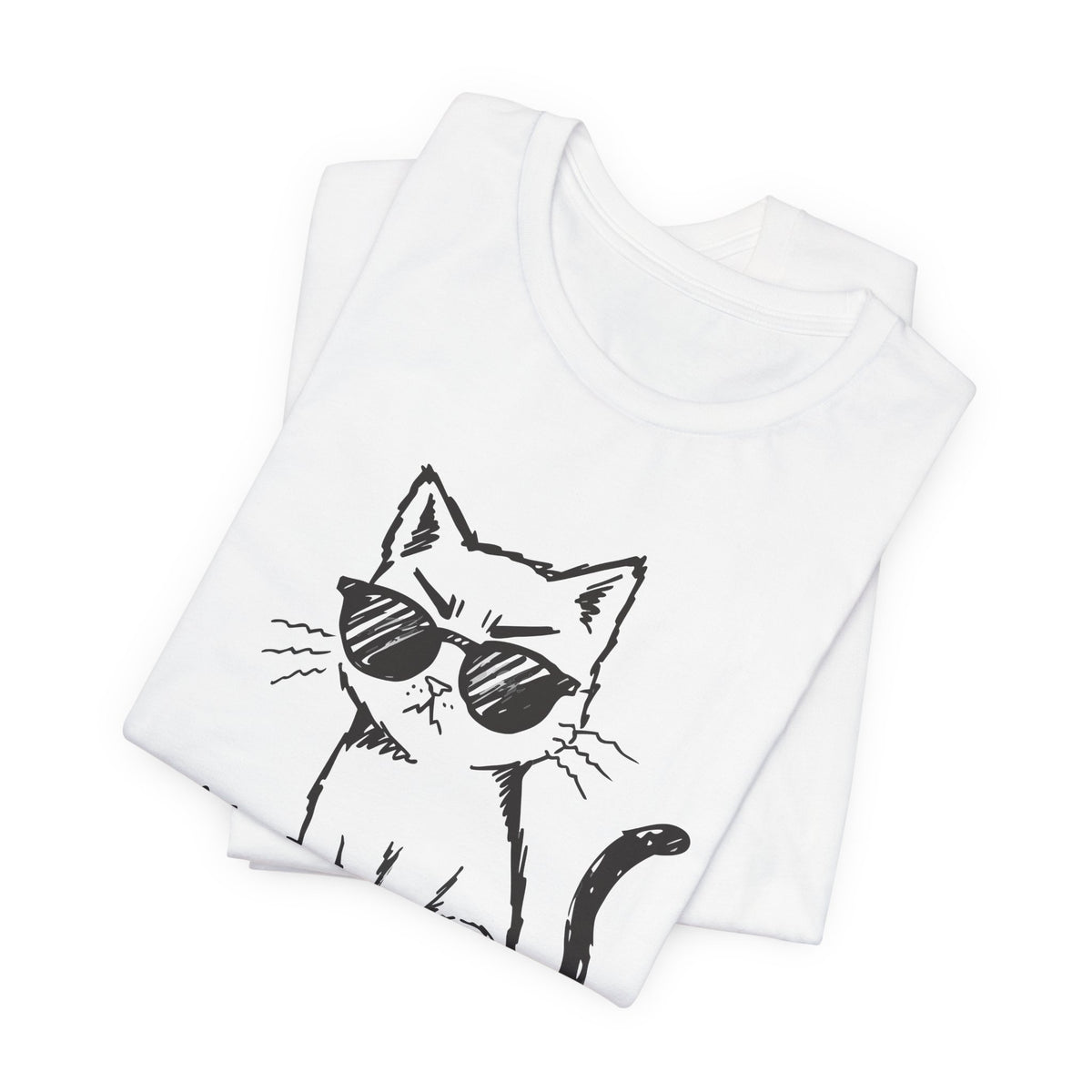 Cool Cat Attitude Tee – Funny Cats Minimalist Design