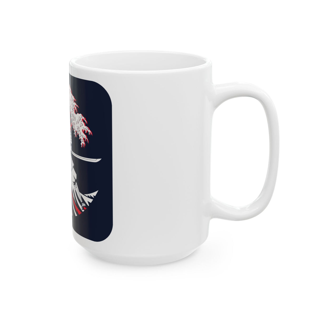 Samurai Wave Anime Mug | Hokusai Parody