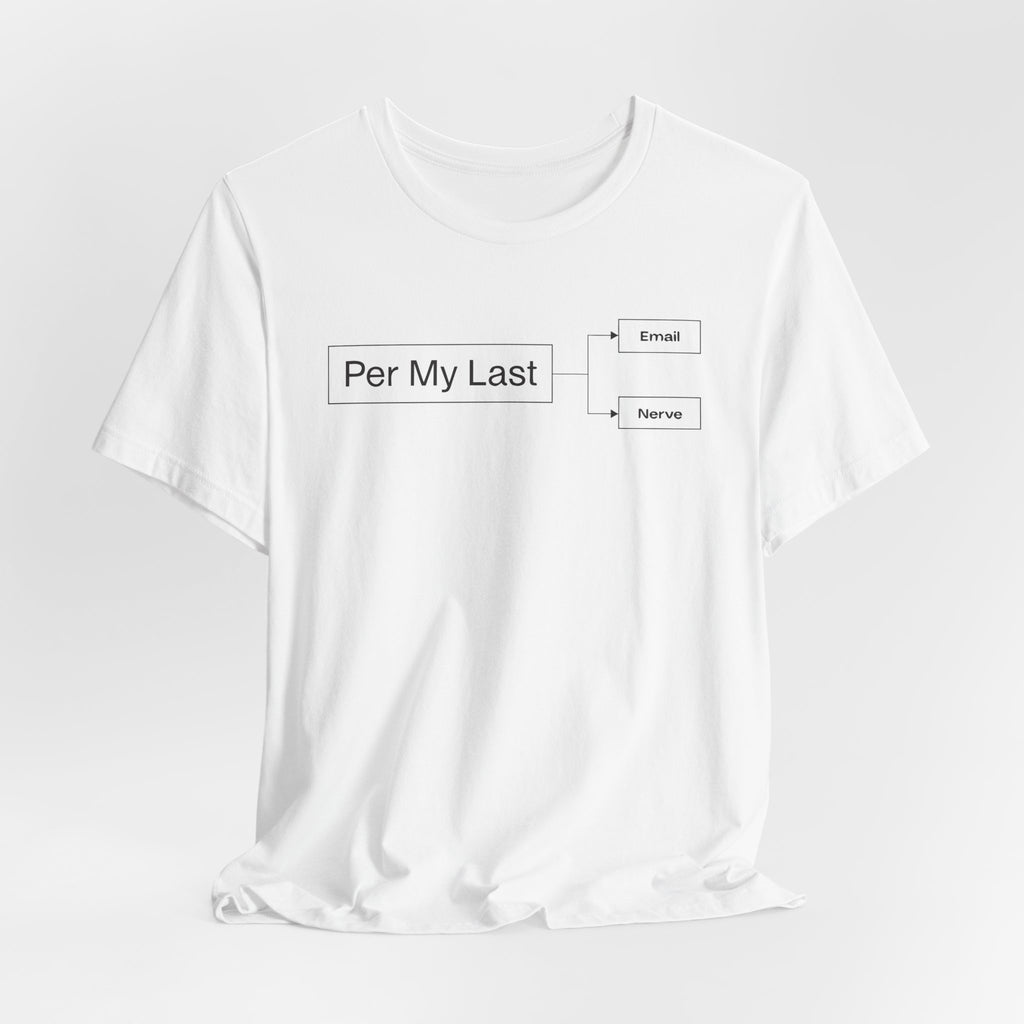 Office Humor Flowchart Tee - Per My Last Email Nerve