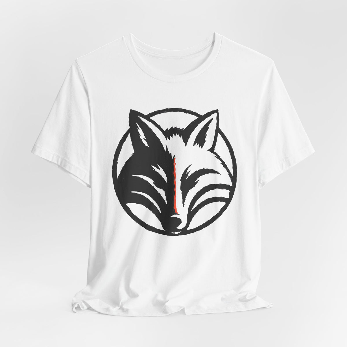 Fox Head Circle Tee - minimalist wildlife