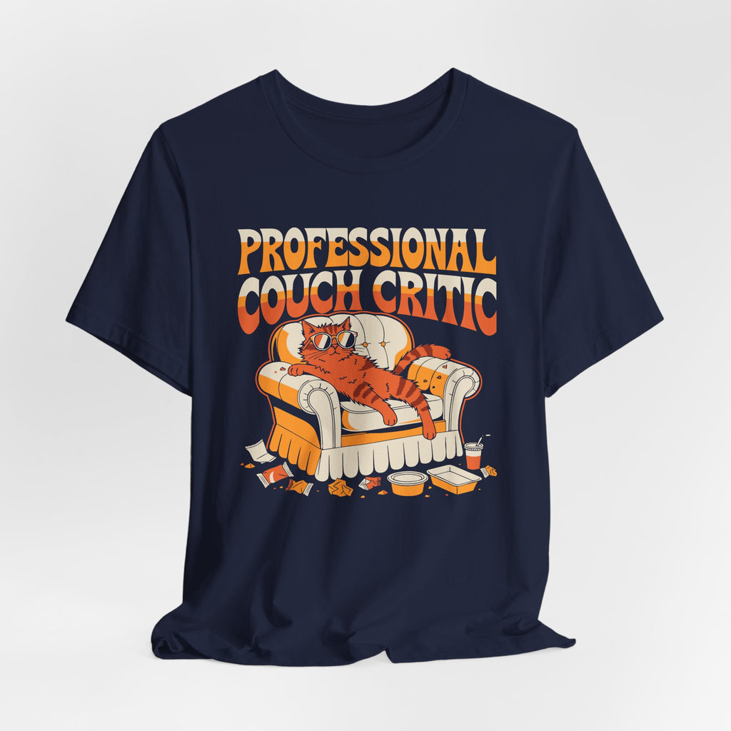 Lazy Cat on Armchair Tee - Funny Retro Pet Attitude Gift