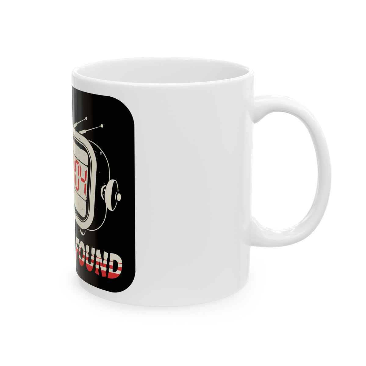 Time Not Found Error 404 Dark Office Mug