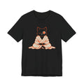 Zen Cat Anime Art Tee | Woodblock Parody