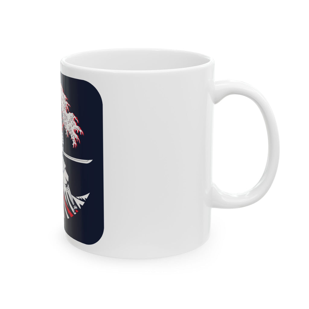 Samurai Wave Anime Mug | Hokusai Parody