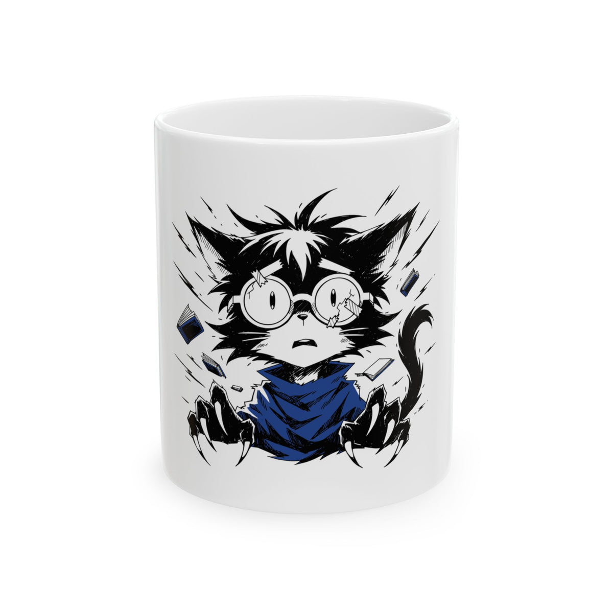 Overstimulated Nerd Cat Mug – Funny Cats and Animals