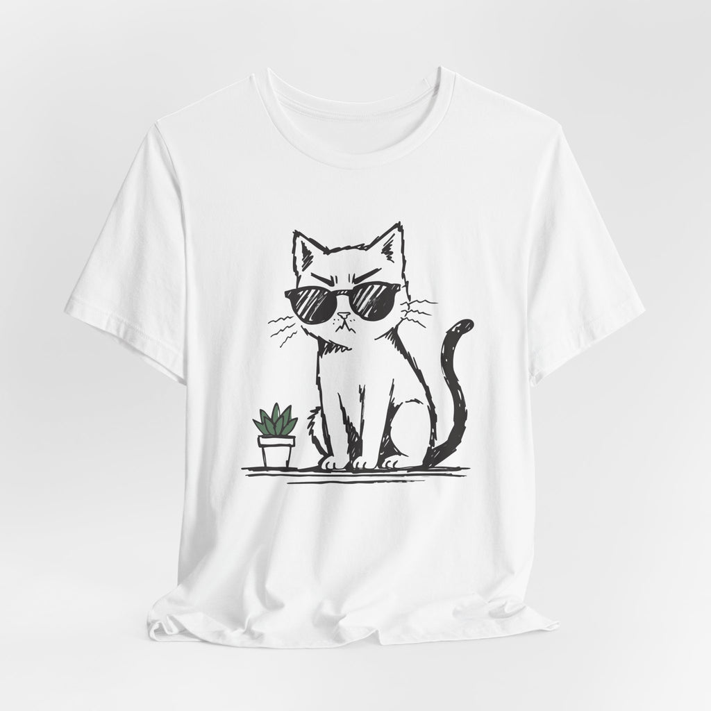 Cool Cat Attitude Tee – Funny Cats Minimalist Design