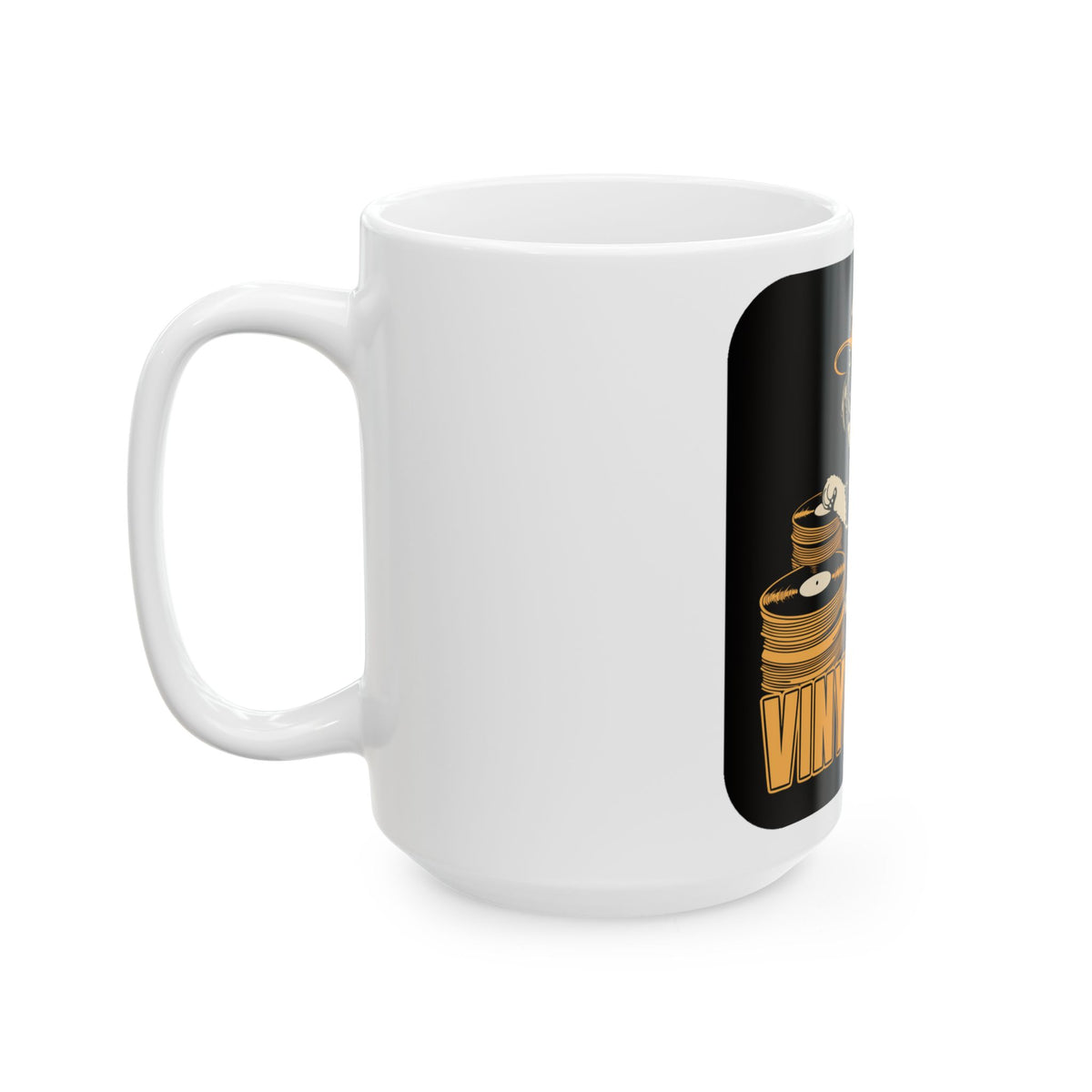 Vinyl Paws Cat Mug – Funny Cats Retro Music Humor