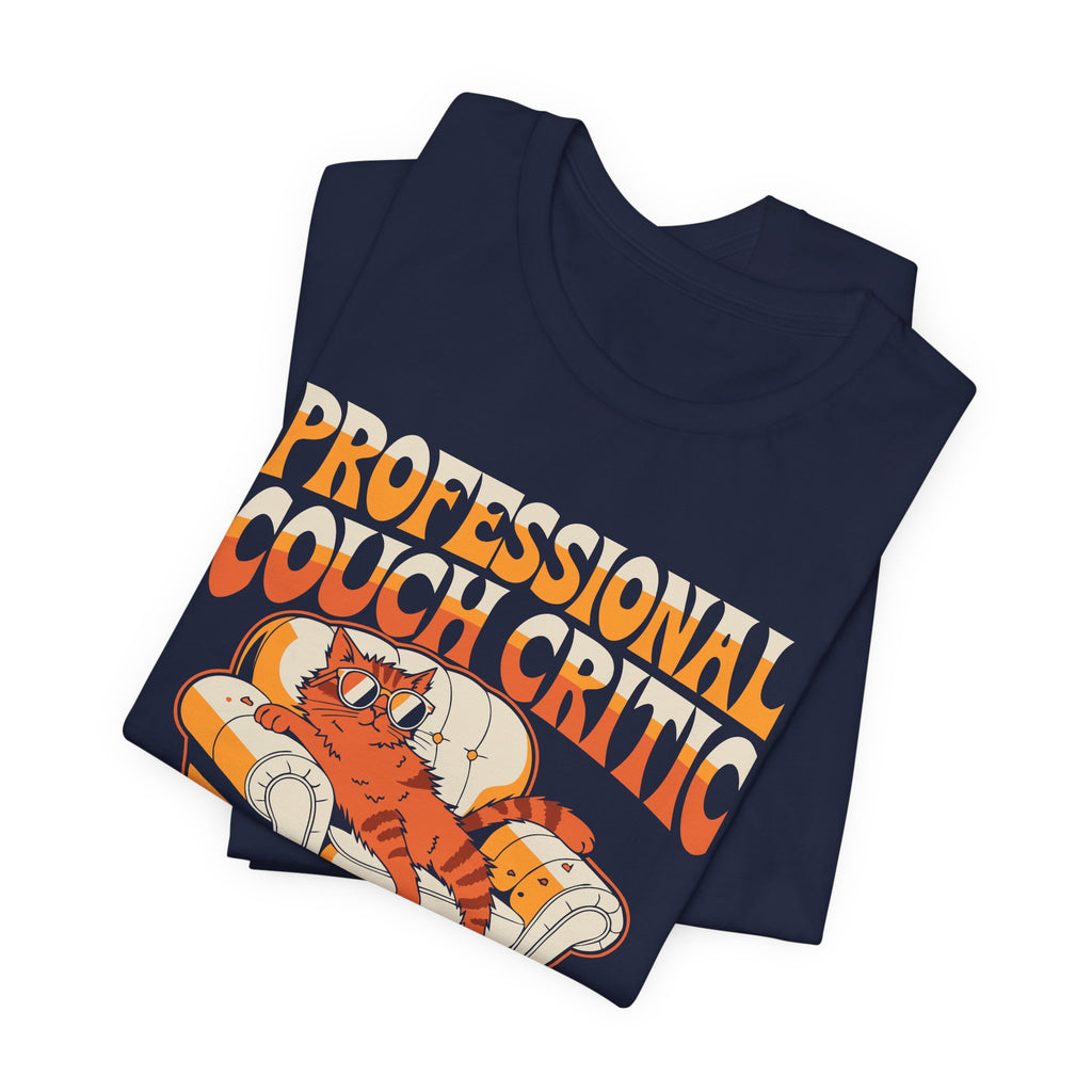 Lazy Cat on Armchair Tee - Funny Retro Pet Attitude Gift